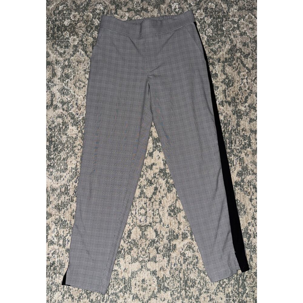 Athleta Pants Womens‎ Size 4 Gray Plaid Brooklyn Ankle Pull On Stretch Commuter
